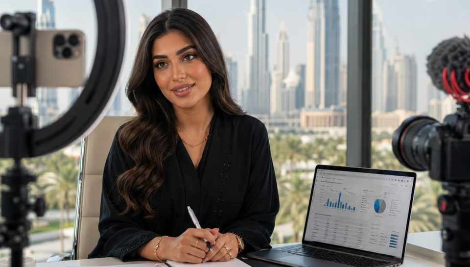 UAE_influencers_2026 UAE digital content creator reviewing campaign performance