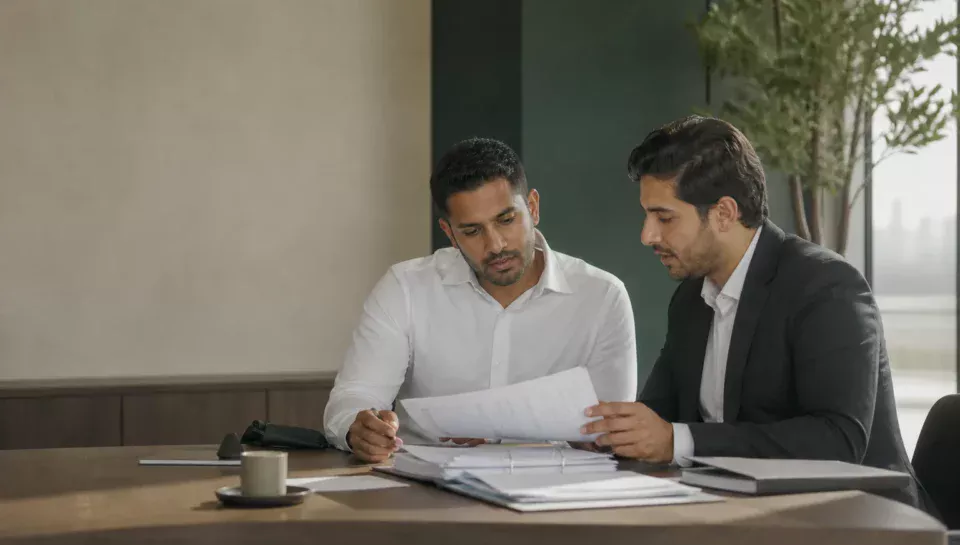 Finance professionals reviewing UAE Corporate Tax relief documentation
