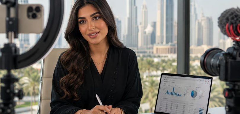 UAE digital content creator reviewing campaign performance