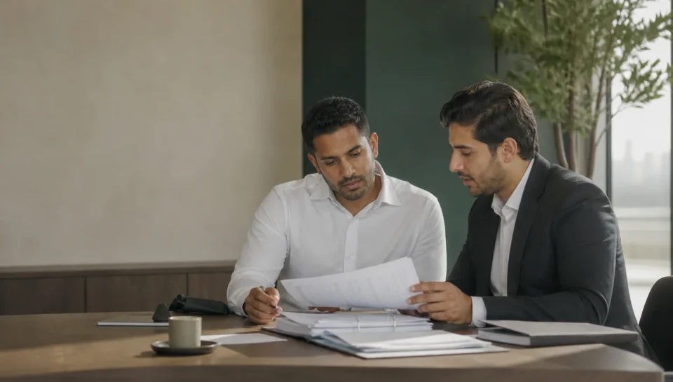 small-business-relief-2029 Finance professionals reviewing UAE Corporate Tax relief documentation